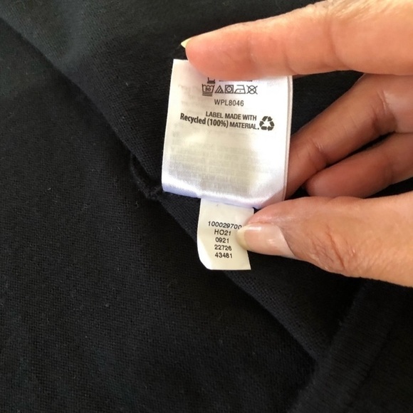 jm collection cut in front sweater black size:M - Picture 15 of 16